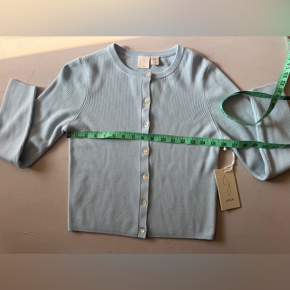 NWT JOIE V-Neck Ribbed Cardigan in 100% Merino Wool - Picture 7 of 11